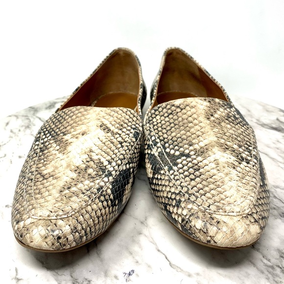 Caslon Brennan Snake Slip On Loafer Flats 9.5 Minimalist Classic Preppy Neutral - Picture 4 of 13